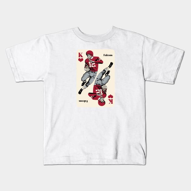 Atlanta Falcons King of Hearts Kids T-Shirt by Rad Love